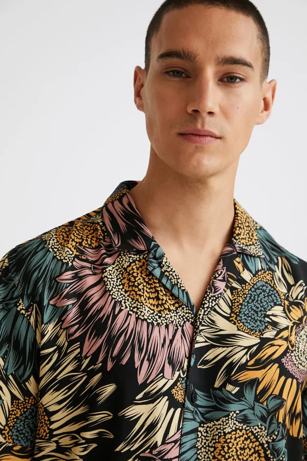 Desigual Floral Resort Shirt Mens Shirts