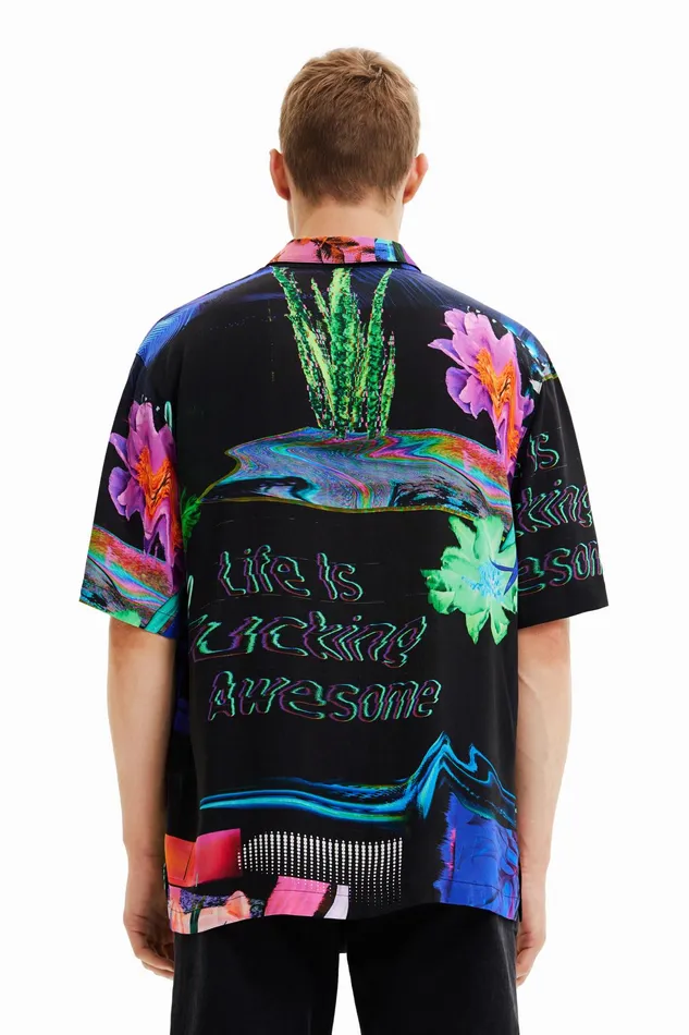 Desigual Fluorescent Resort Shirt Mens Shirts