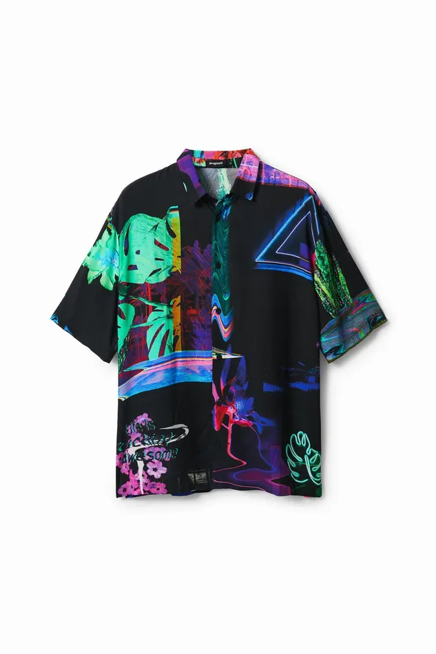 Desigual Fluorescent Resort Shirt Mens Shirts