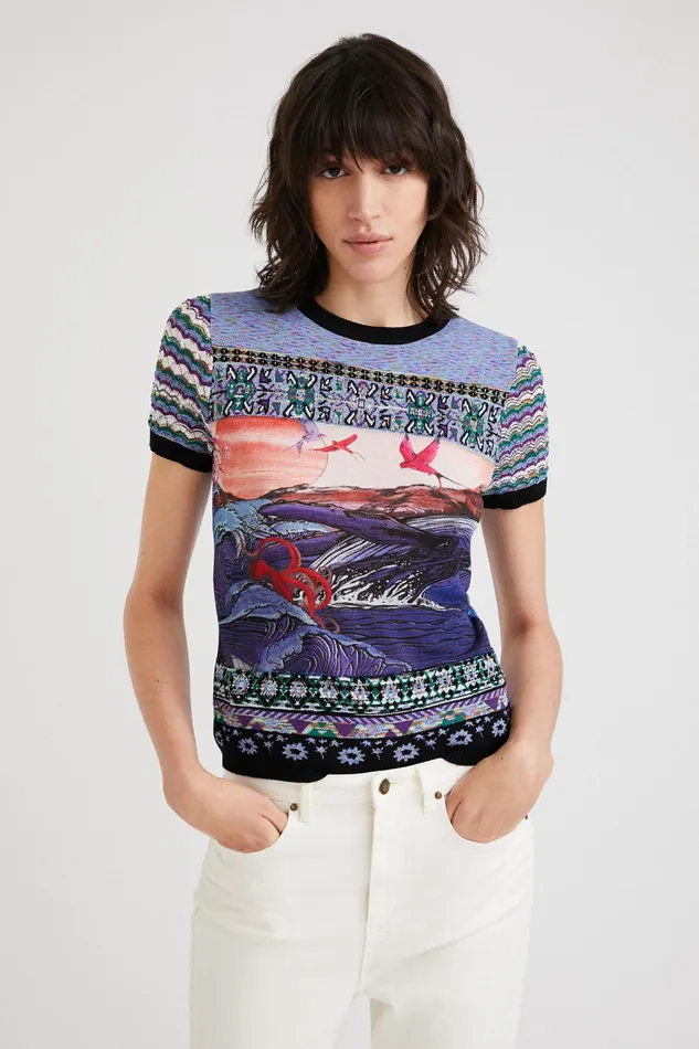 Desigual Japanese Tricot Tshirt Women Tshirts