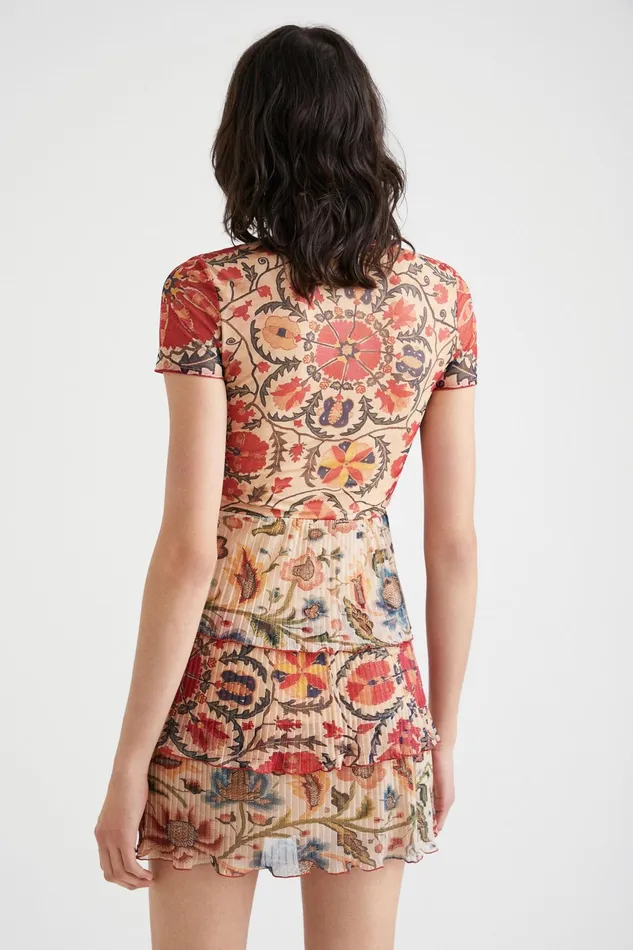 Desigual Layered Floral Dress Women Dresses