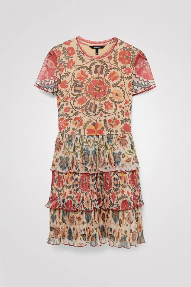 Desigual Layered Floral Dress Women Dresses