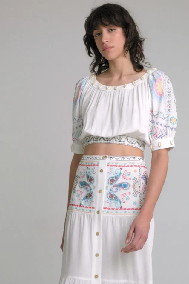Desigual Long Paisley Skirt Women Skirts and Shorts