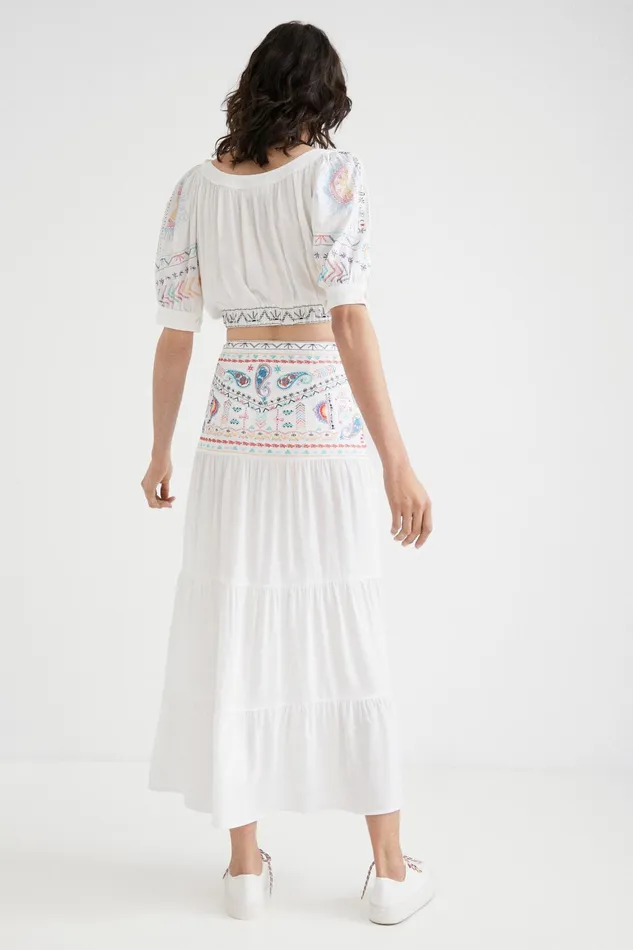 Desigual Long Paisley Skirt Women Skirts and Shorts
