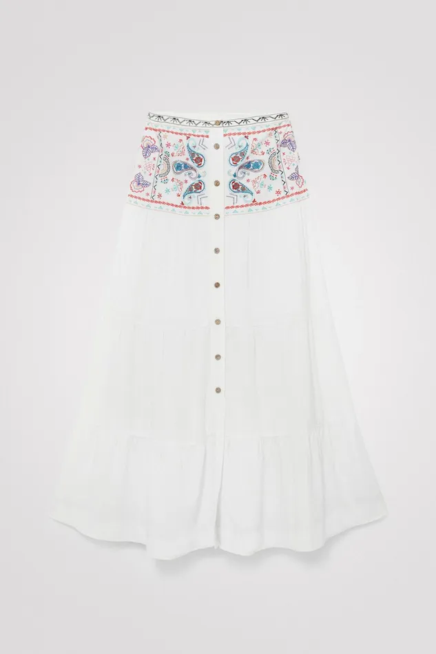 Desigual Long Paisley Skirt Women Skirts and Shorts