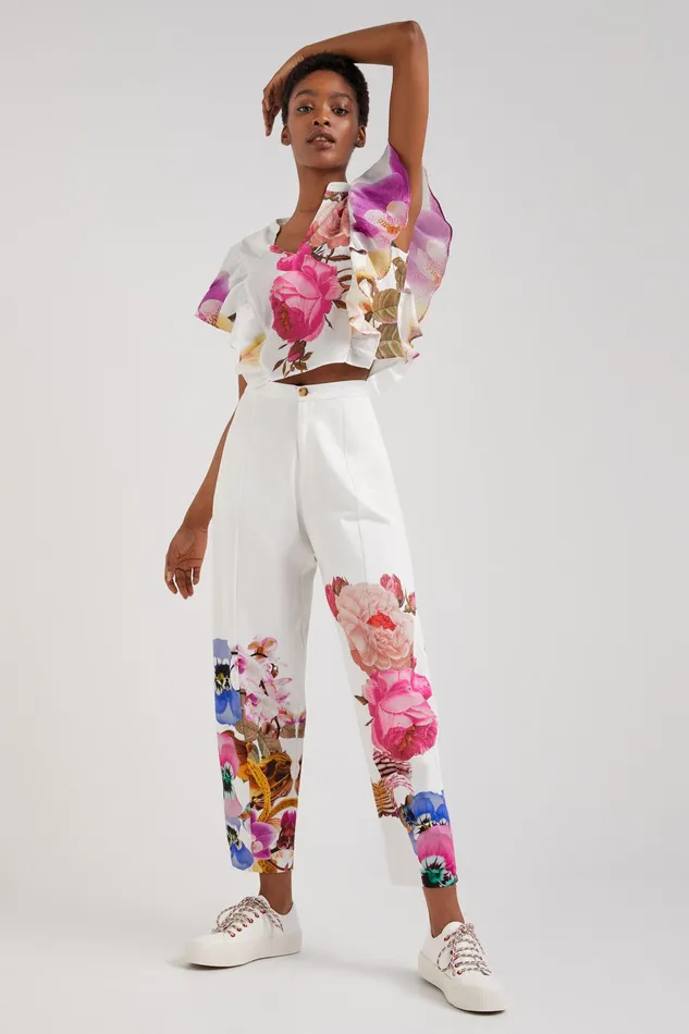 Desigual M Christian Lacroix Floral Baggy Trousers Women Pants and Leggings