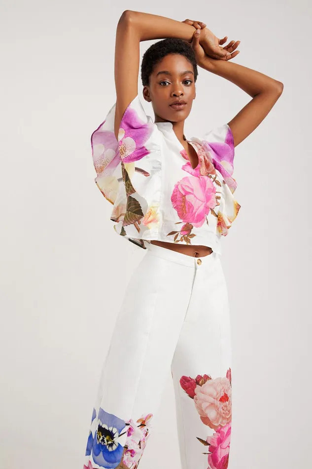 Desigual M Christian Lacroix Floral Baggy Trousers Women Pants and Leggings