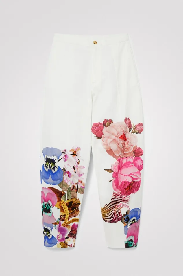 Desigual M Christian Lacroix Floral Baggy Trousers Women Pants and Leggings