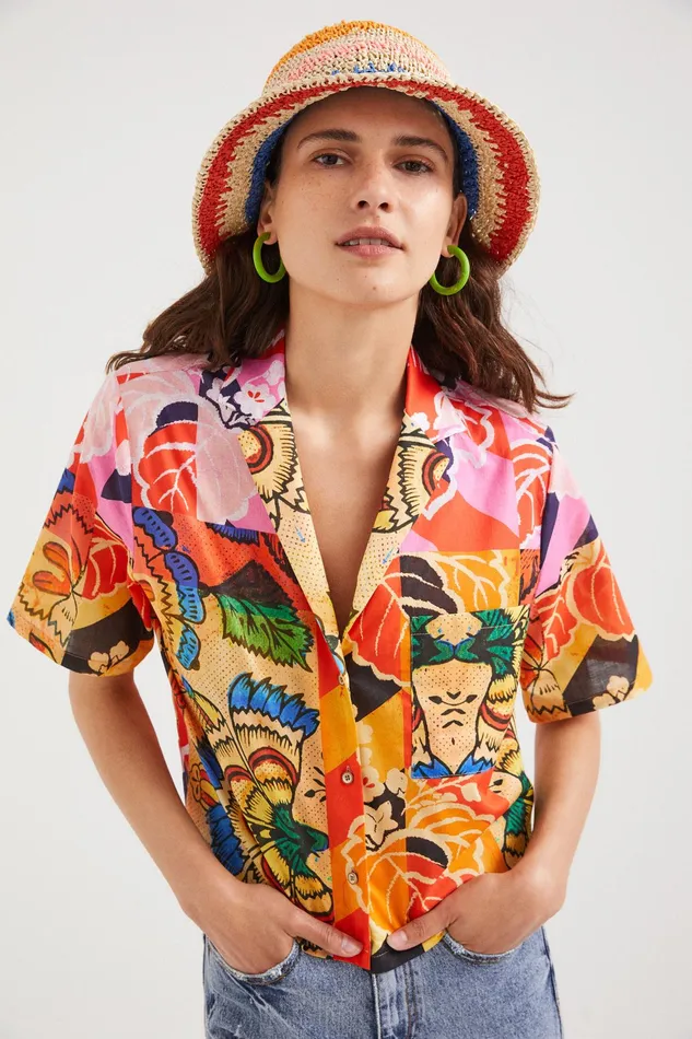 Desigual M Christian Lacroix Tropical Shirt Women Tops and Shirts