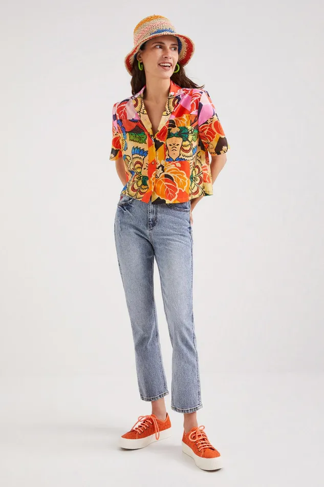 Desigual M Christian Lacroix Tropical Shirt Women Tops and Shirts