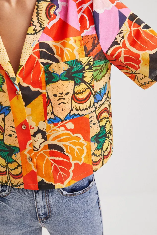 Desigual M Christian Lacroix Tropical Shirt Women Tops and Shirts