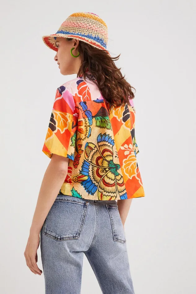 Desigual M Christian Lacroix Tropical Shirt Women Tops and Shirts