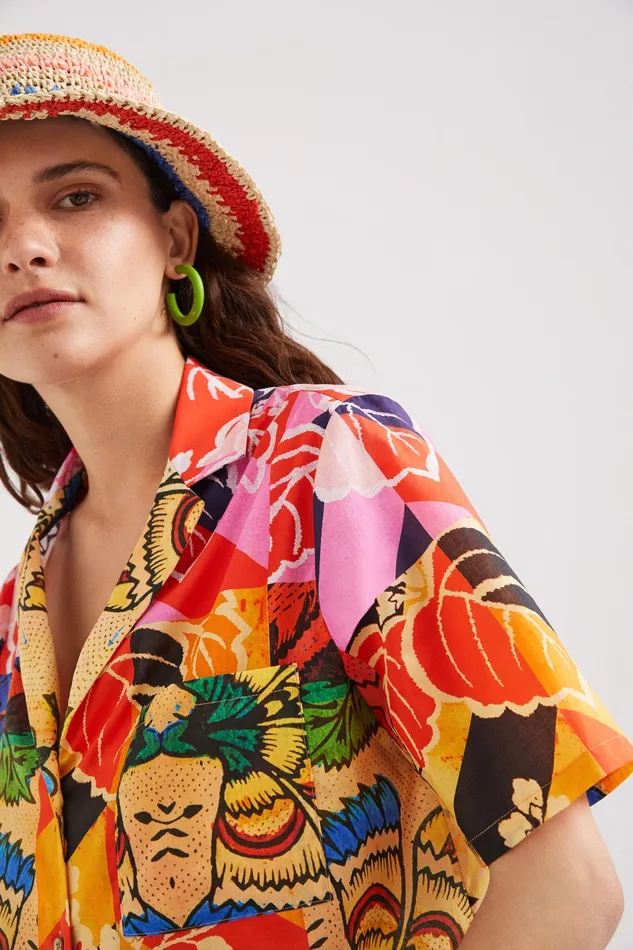 Desigual M Christian Lacroix Tropical Shirt Women Tops and Shirts