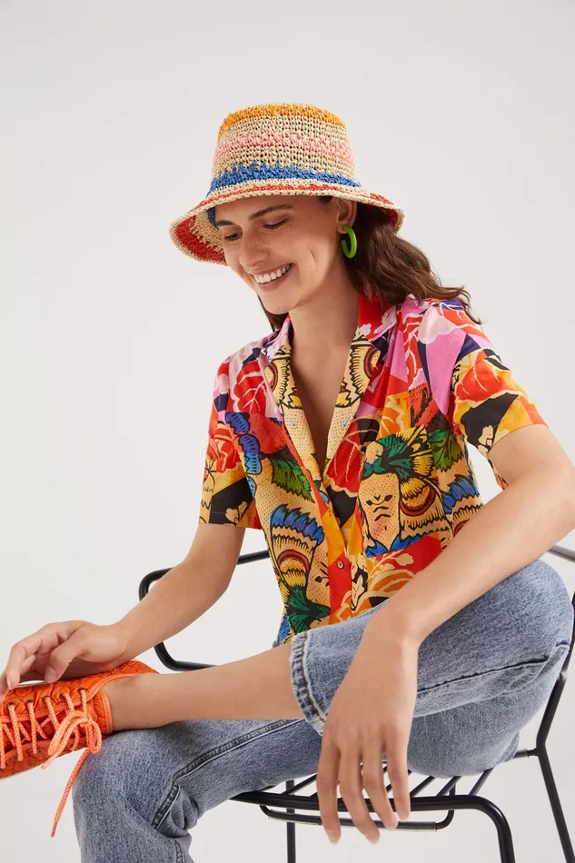 Desigual M Christian Lacroix Tropical Shirt Women Tops and Shirts