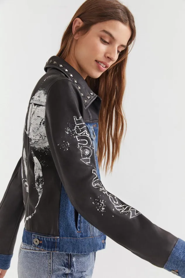 Desigual Mickey Mouse Hybrid Quilted Jacket Women Jackets