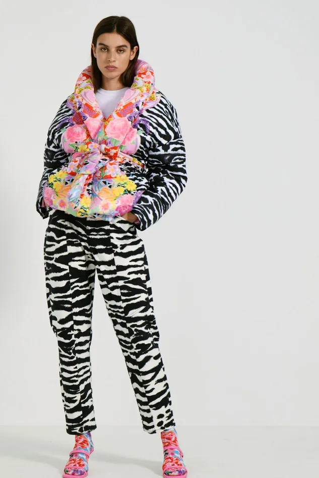Desigual Oversized Quilted Coat Women Jackets