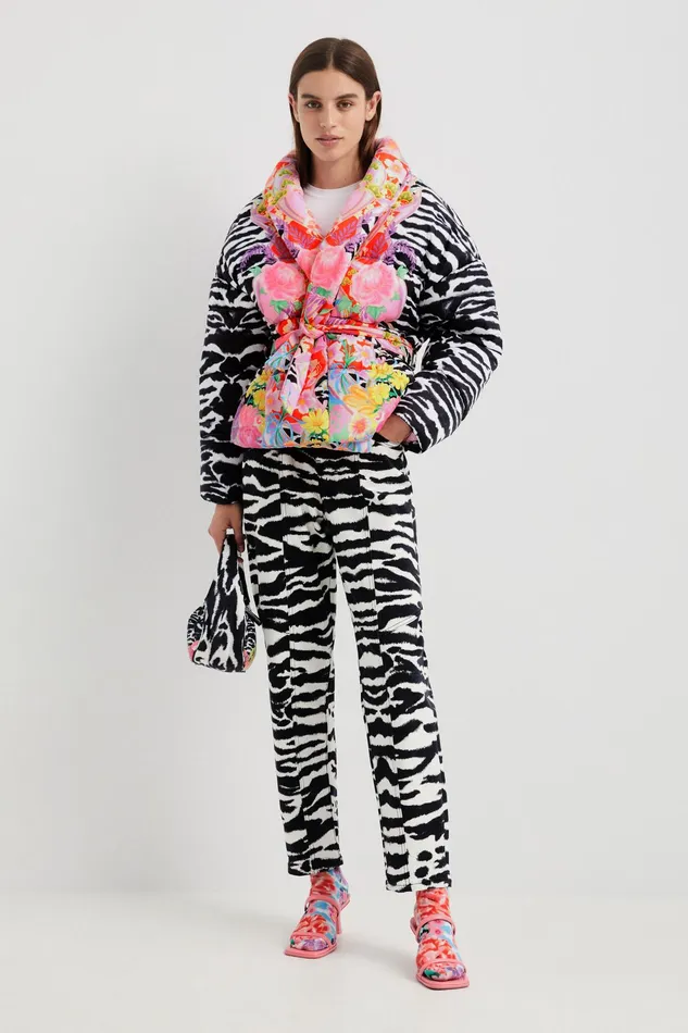 Desigual Oversized Quilted Coat Women Jackets