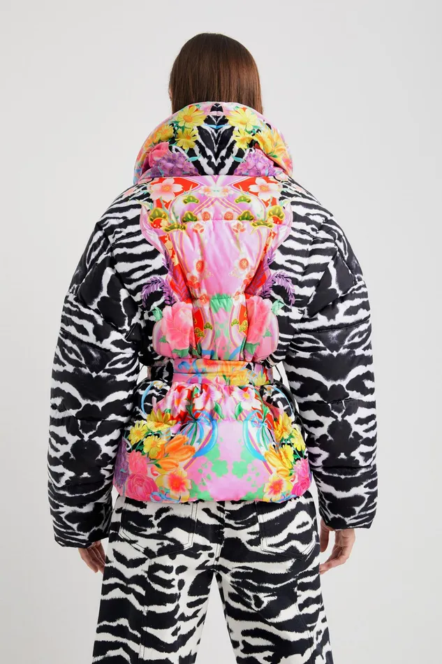 Desigual Oversized Quilted Coat Women Jackets