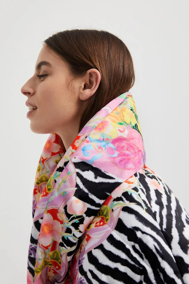 Desigual Oversized Quilted Coat Women Jackets