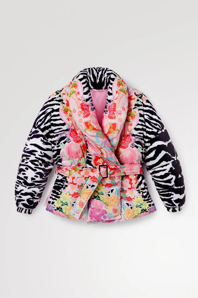 Desigual Oversized Quilted Coat Women Jackets