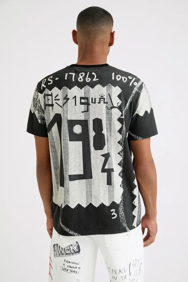 Desigual Shortsleeve Collage Tshirt Mens Tshirt and Polos