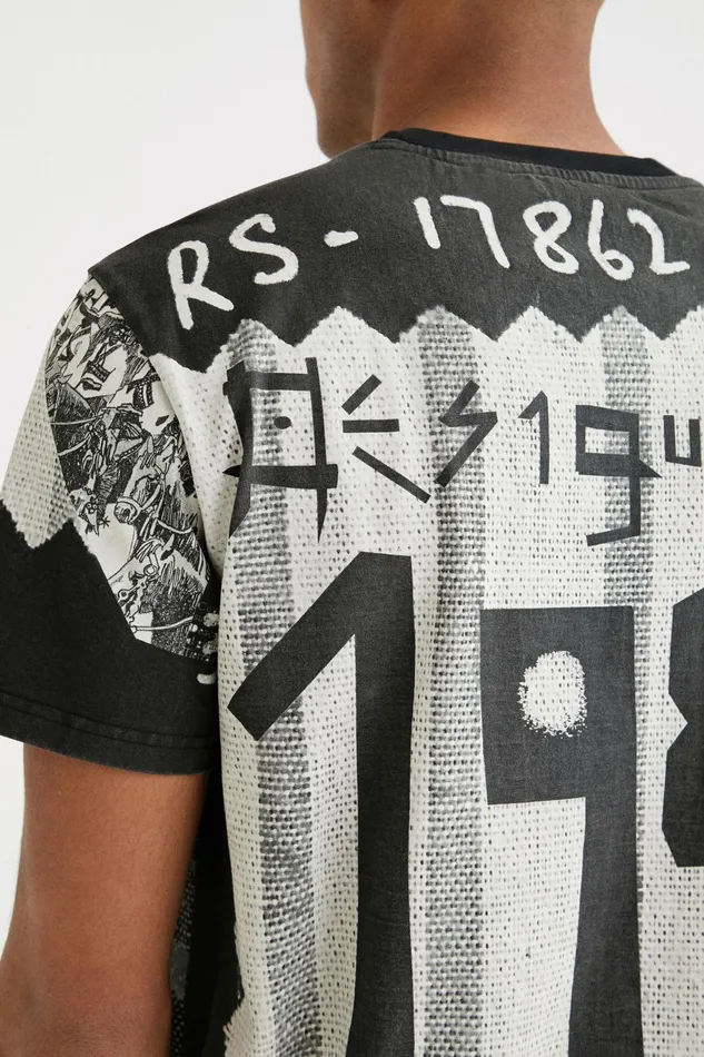 Desigual Shortsleeve Collage Tshirt Mens Tshirt and Polos