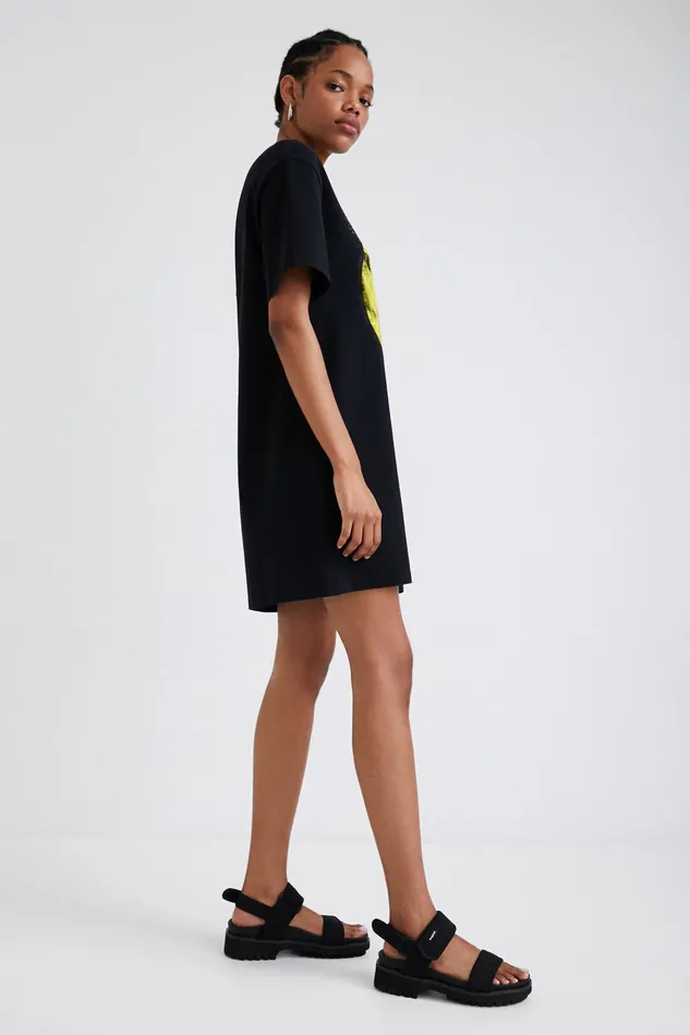 Desigual Smiley Tshirt Dress Women Dresses