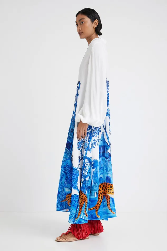 Desigual Stella Jean Long Kaftan Women Dresses