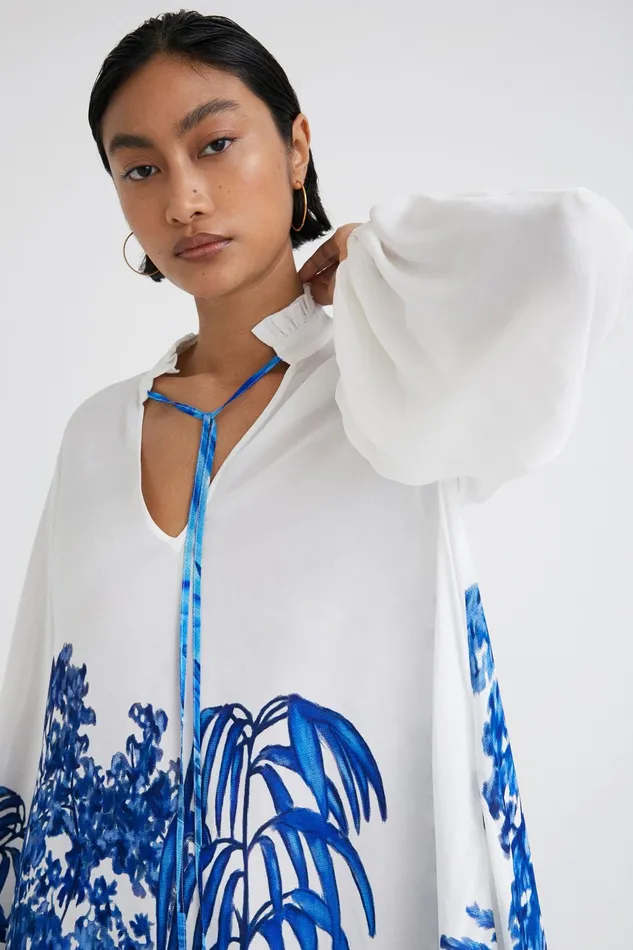 Desigual Stella Jean Long Kaftan Women Dresses