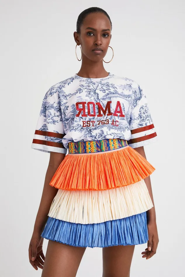 Desigual Stella Jean Print Tshirt Women Tshirts