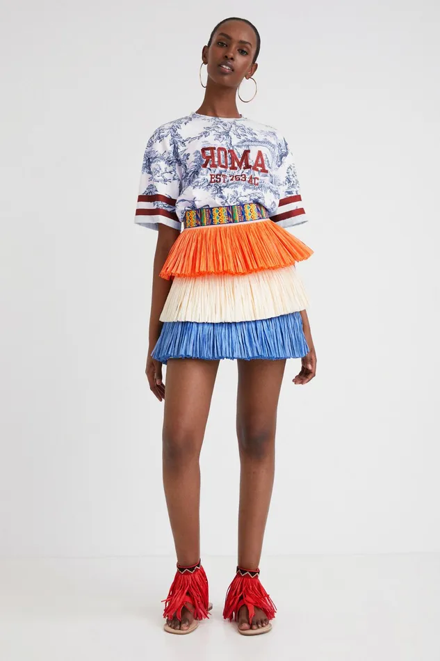 Desigual Stella Jean Print Tshirt Women Tshirts