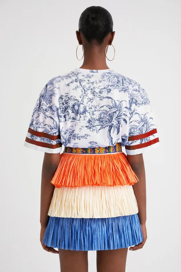 Desigual Stella Jean Print Tshirt Women Tshirts