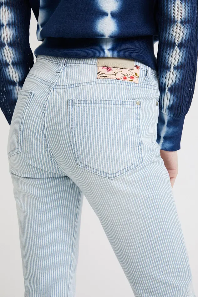 Desigual Striped Skinny Jeans Women Jeans