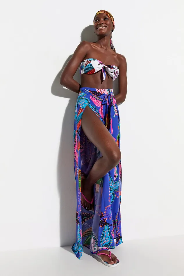 Desigual Sustainable Slit Culottes Women Swimwear
