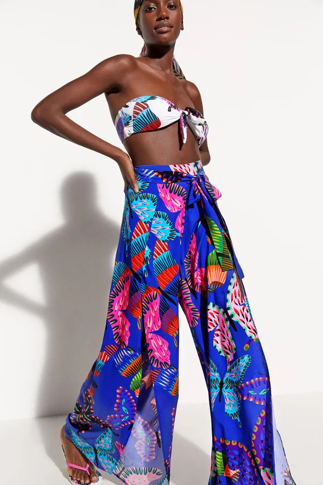Desigual Sustainable Slit Culottes Women Swimwear