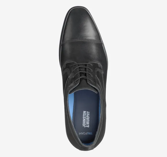 Dress Shoes Men Gibbons Cap Toe Black Full Grain Johnston and Murphy
