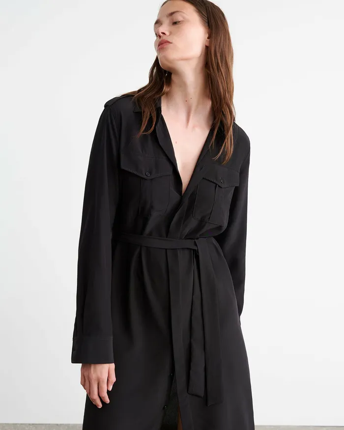 Dresses and Skirts MARCIA SILK DRESS Black 8211 Nili Lotan Women