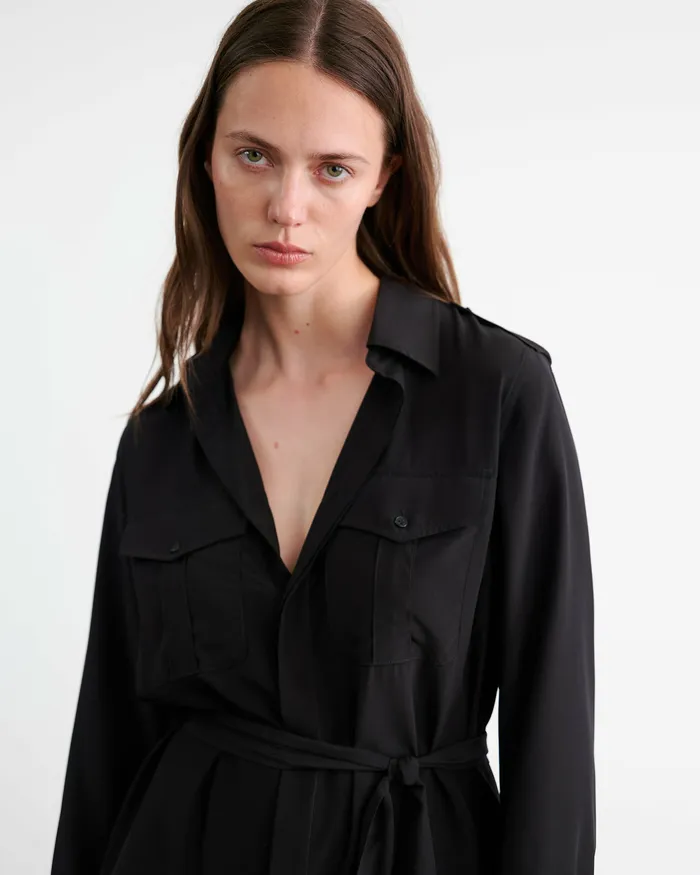 Dresses and Skirts MARCIA SILK DRESS Black 8211 Nili Lotan Women