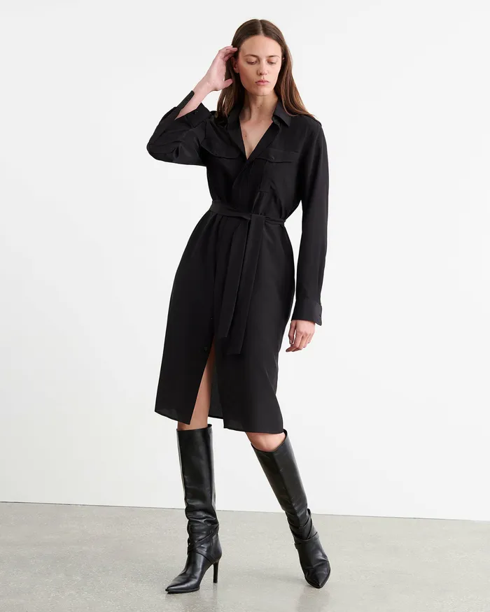 Dresses and Skirts MARCIA SILK DRESS Black 8211 Nili Lotan Women