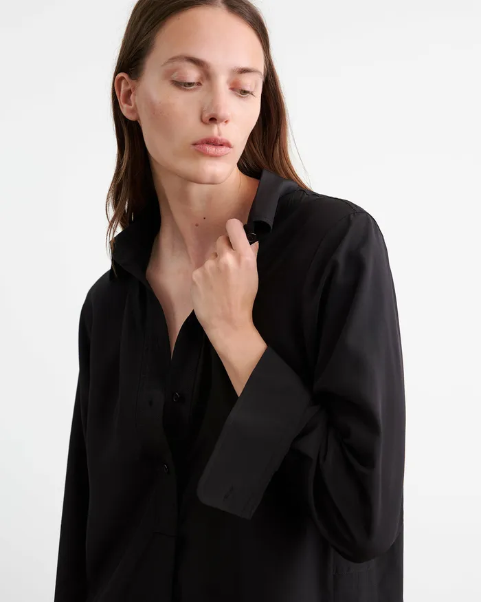 Dresses and Skirts Nili Lotan Women CLOE SILK DRESS Black