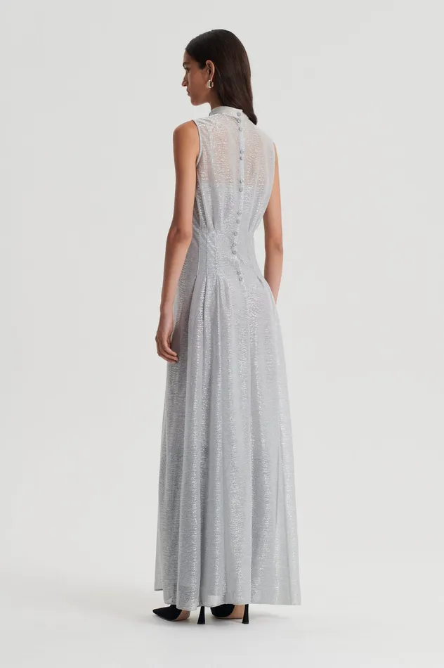 Dresses Scanlan Theodore Women TINSEL GOWN SILVER
