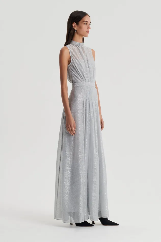 Dresses Scanlan Theodore Women TINSEL GOWN SILVER