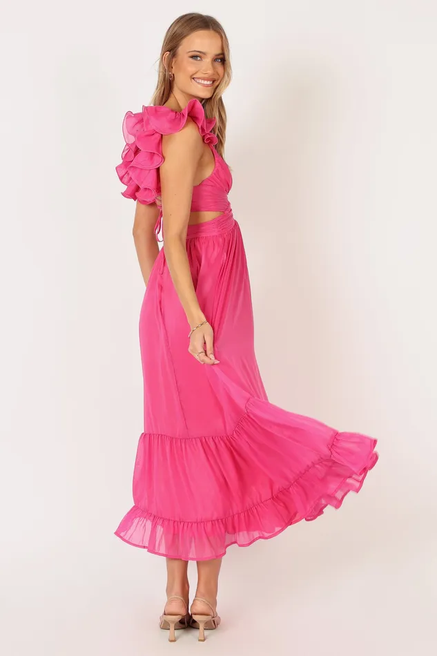 Dresses Women Bonito Midi Dress 8211 Berry Berry petalandpup