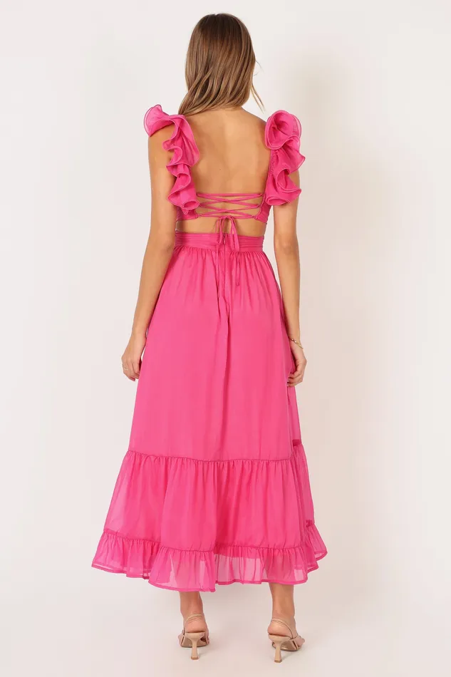 Dresses Women Bonito Midi Dress 8211 Berry Berry petalandpup