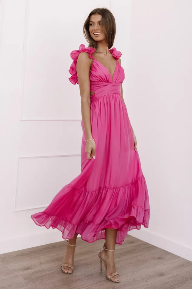 Dresses Women Bonito Midi Dress 8211 Berry Berry petalandpup