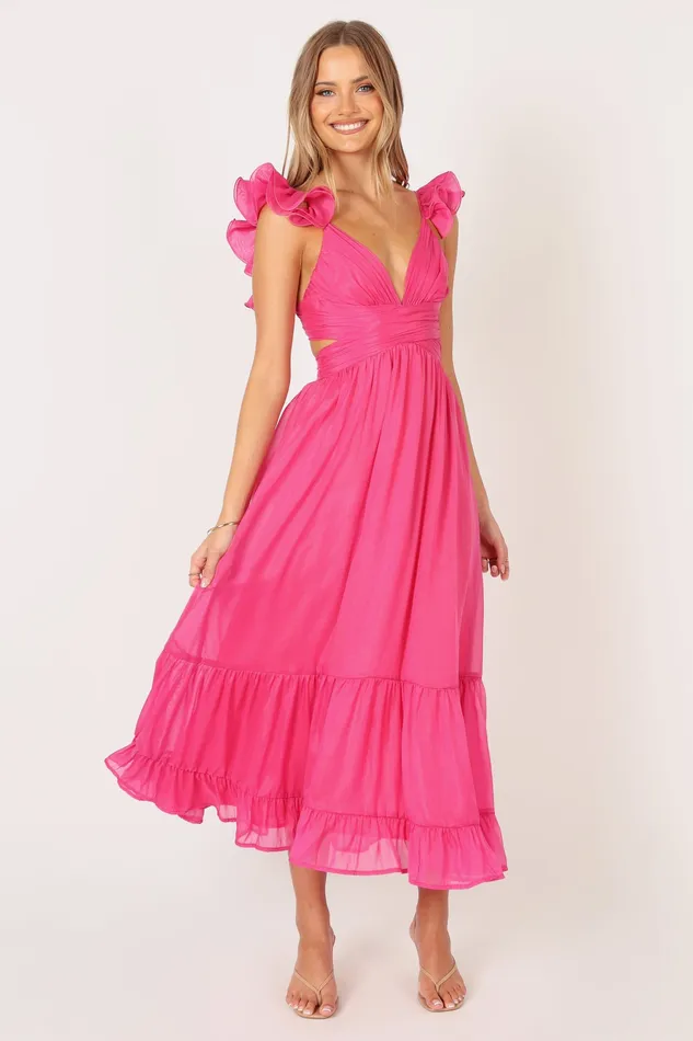 Dresses Women Bonito Midi Dress 8211 Berry Berry petalandpup