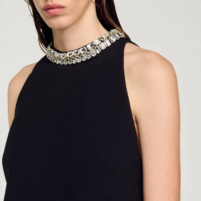 Dresses Women SANDRO Rhinestone Dress Black