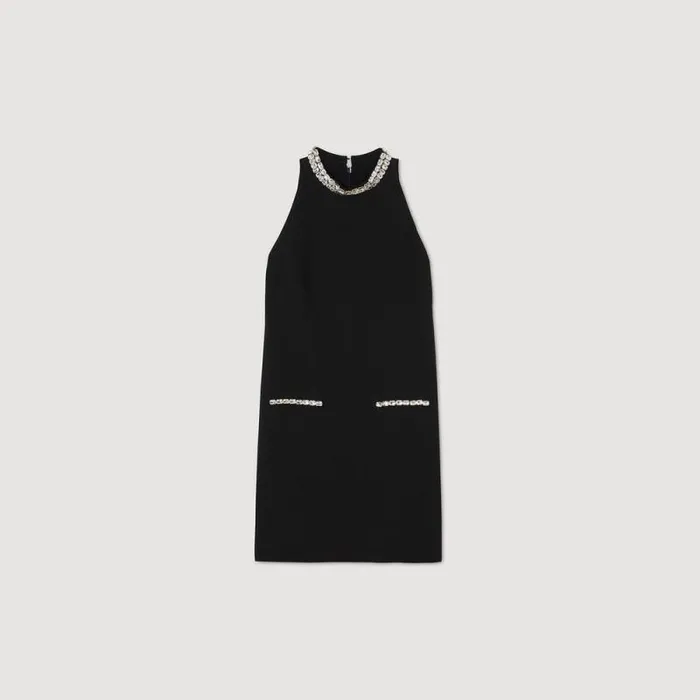 Dresses Women SANDRO Rhinestone Dress Black