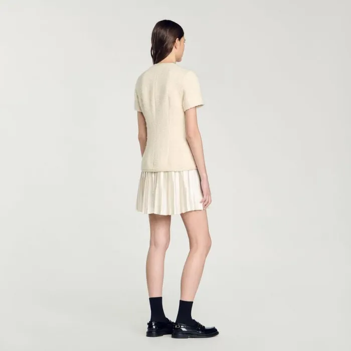 Dresses Women SANDRO Tweed Dress Ecru