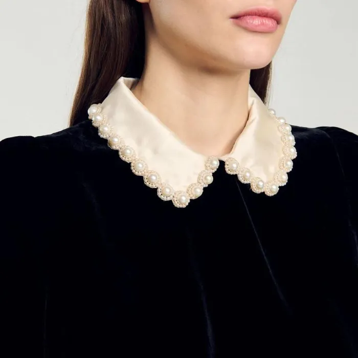 Dresses Women SANDRO Velvet Dress Black